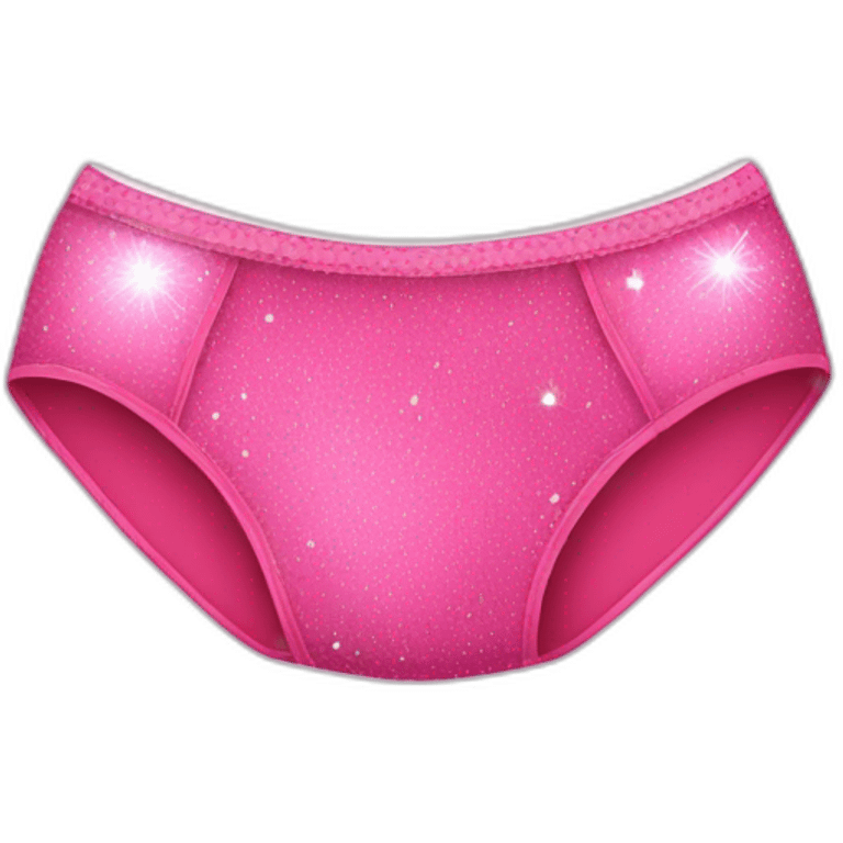 Pink panty with sparkle hearts emoji