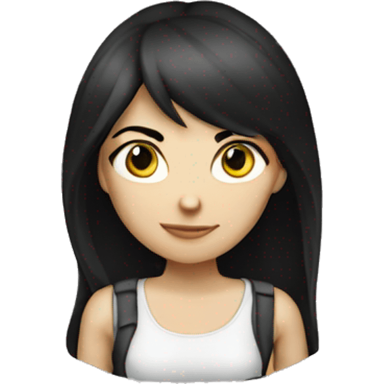 female thief, white girl, black hair emoji