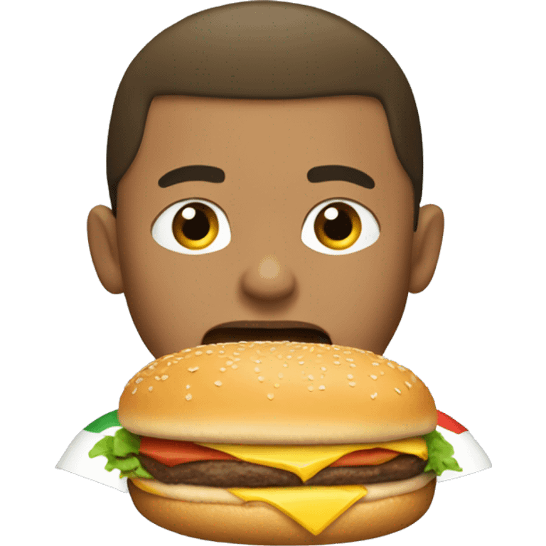 mbappe eating a burger emoji