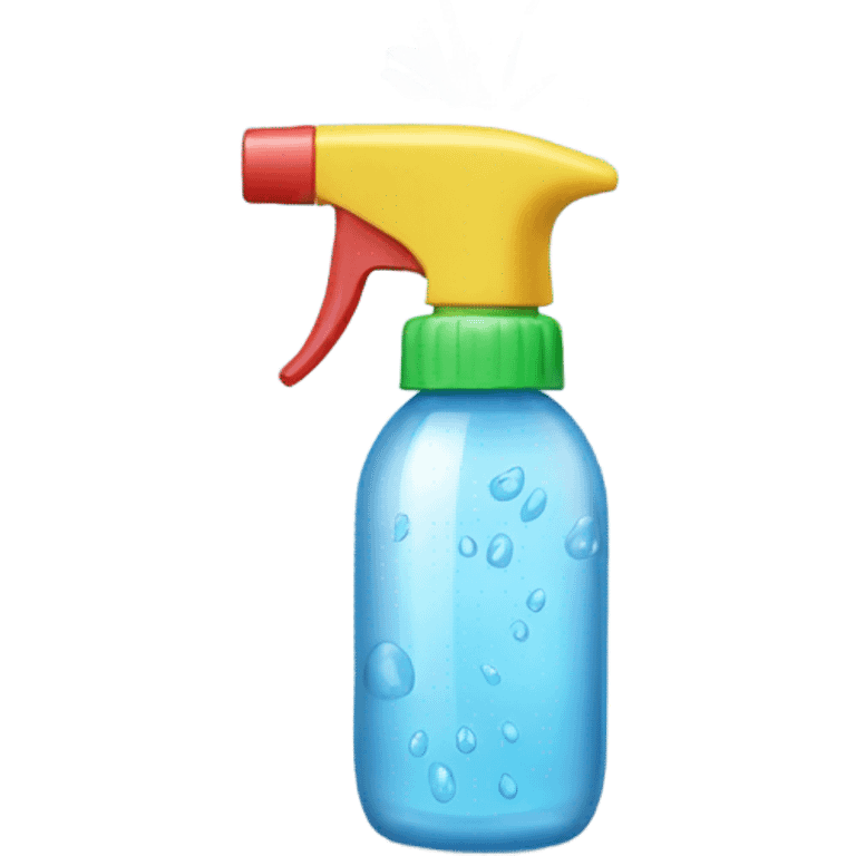 Spray Bottle shooting water emoji