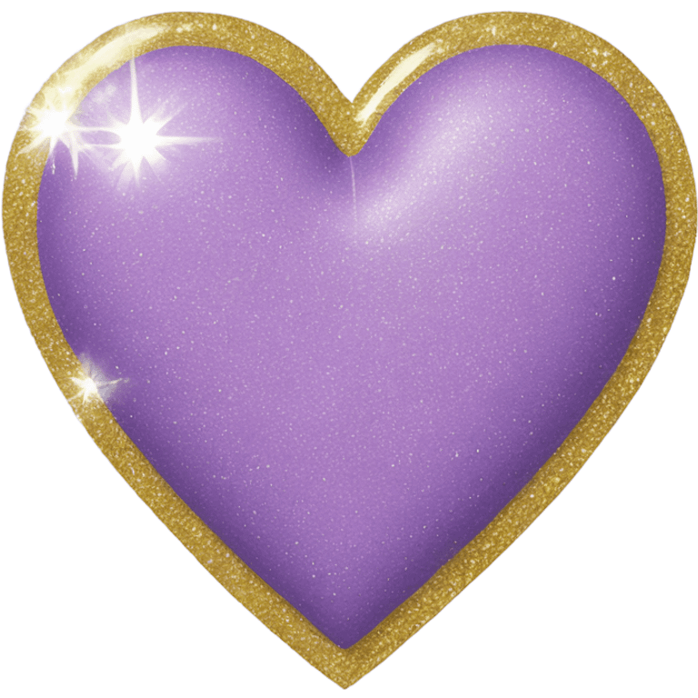 light purple heart with glitter emoji