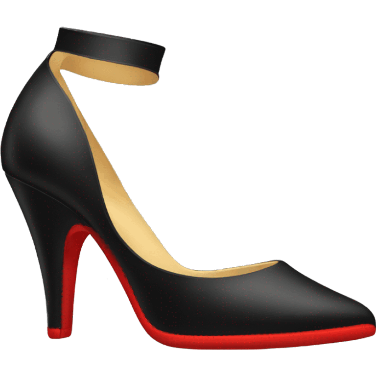 black heel with red sole emoji