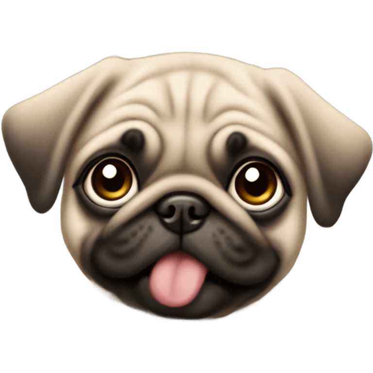 a baby girl pug emoji