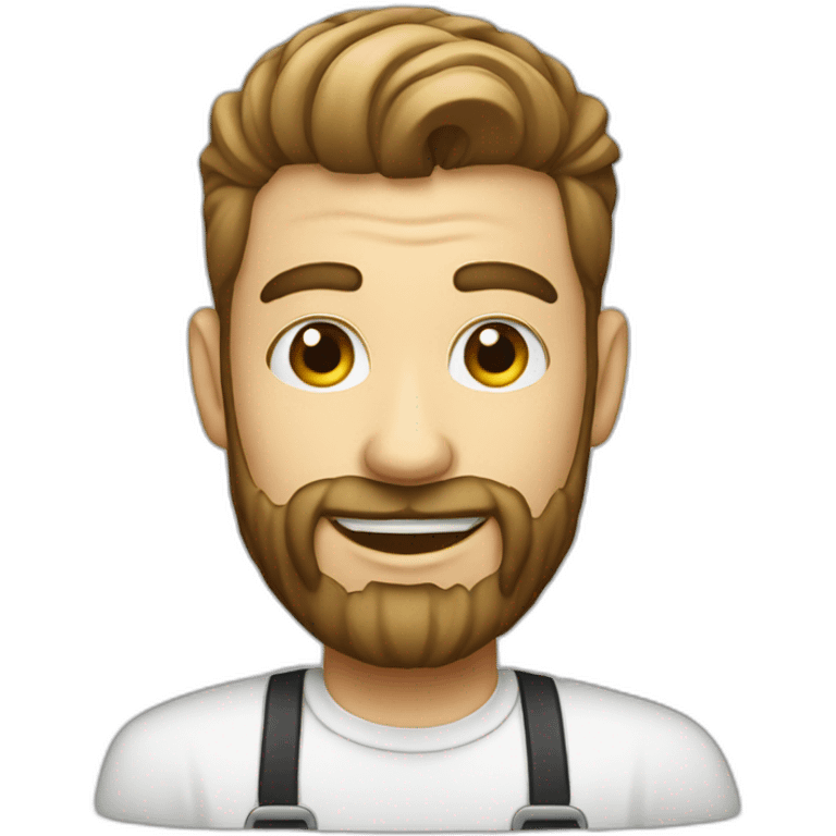 White barber Singer with micro emoji