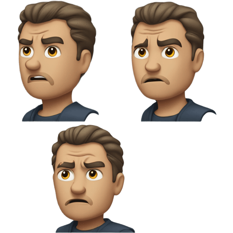 man visibly frustrated  emoji