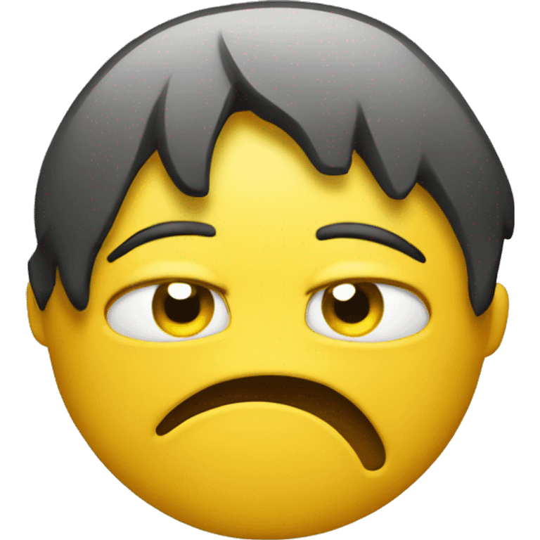 Yellow disgusted face  emoji