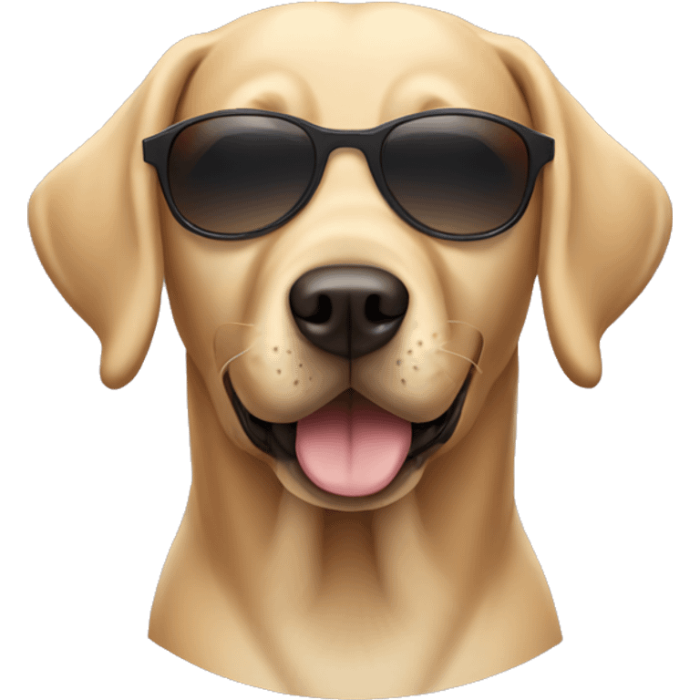 A Labrador dog wearing sunglasses  emoji