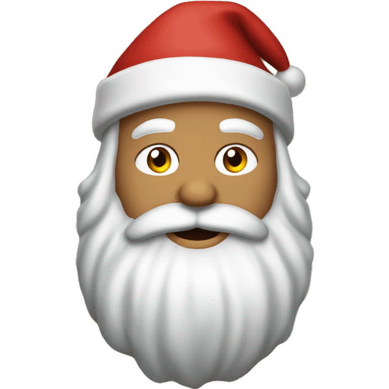 Santa Claus spreading gravel emoji