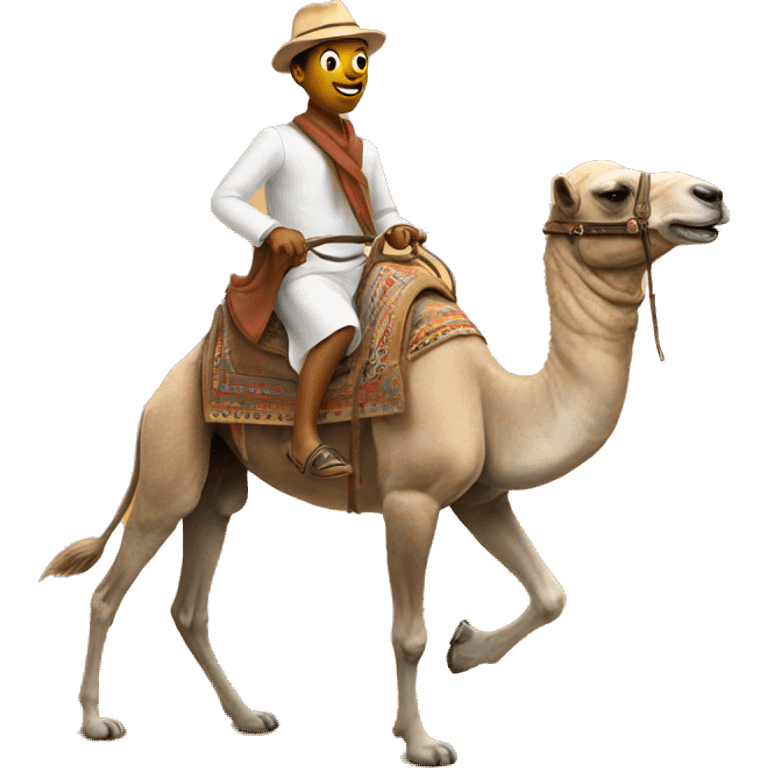 Dog riding a camel  emoji