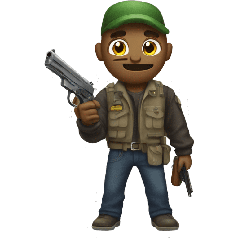 rana con pistola emoji