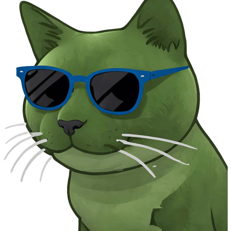 Cat with sunglasses emoji