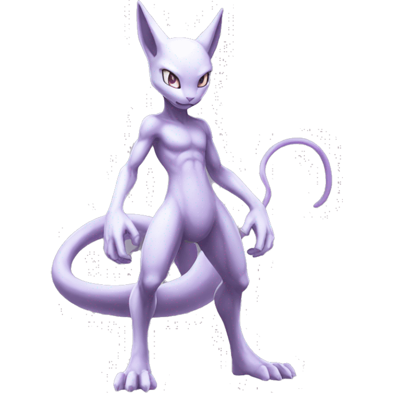 Anthro Mewtwo-Pokémon full body emoji