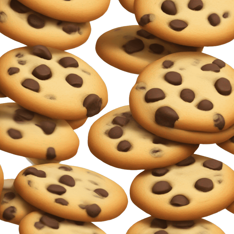 2 chocolate chips cookies stacked on top of eachother emoji