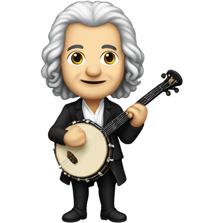 Johann Bach chibi standing Banjo  emoji