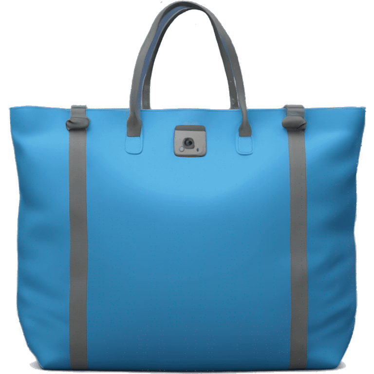 Large solid blue bag with straps emoji