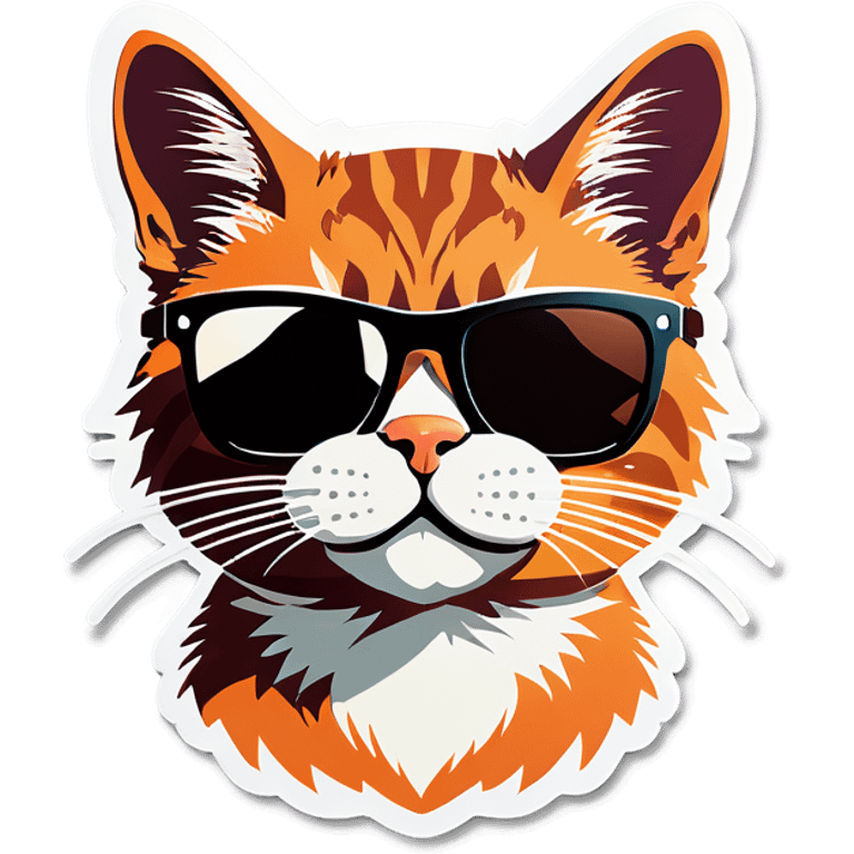 Cat with sunglasses emoji