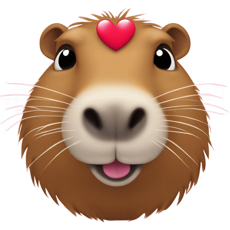 Capybara dando un corazón con sus manos mientras se enoja emoji