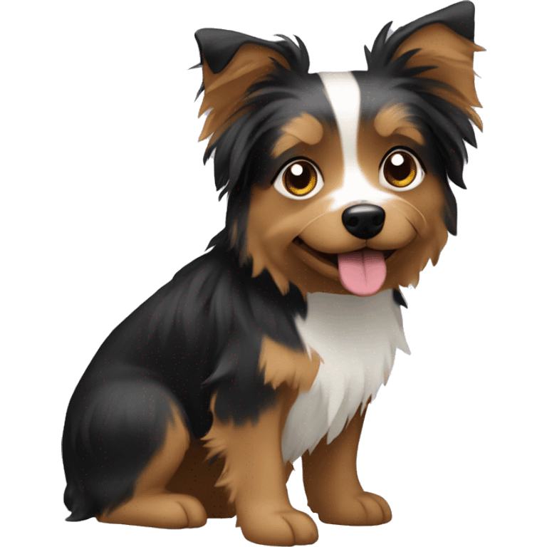 Create a yorkie / mini Aussie mix dog  emoji