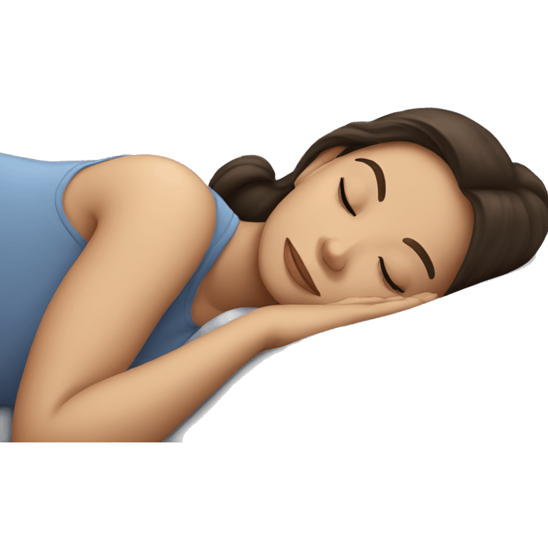 Brunette girl sleeping emoji