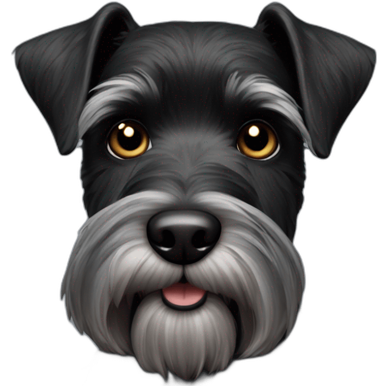 black miniature schnauzer dog emoji