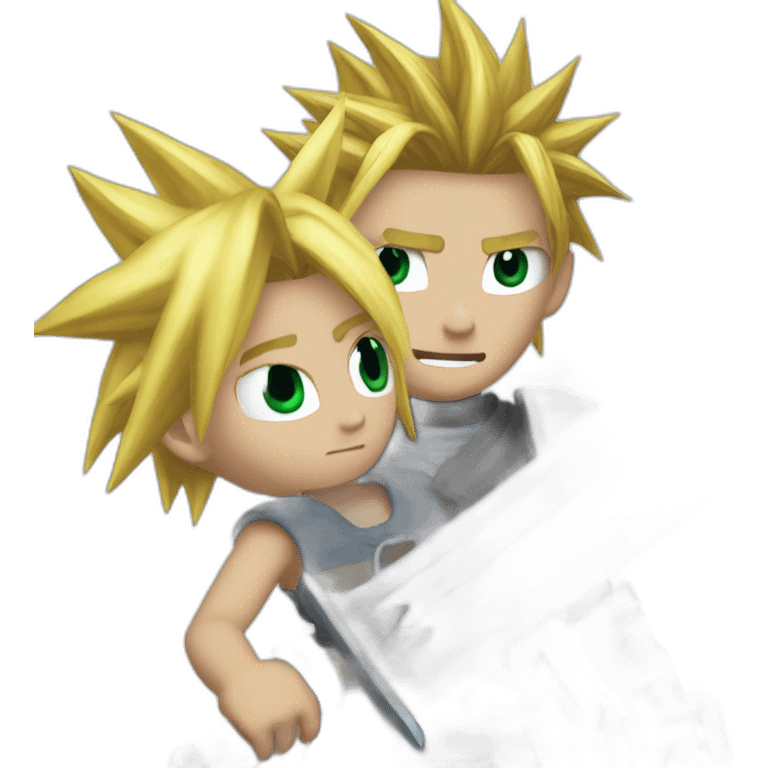 cloud strife with buster sword emoji