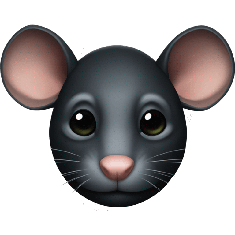 A black rat as a hacker emoji