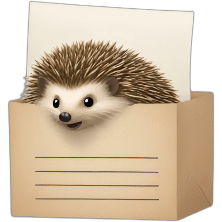 hedgehog and voting ballot emoji