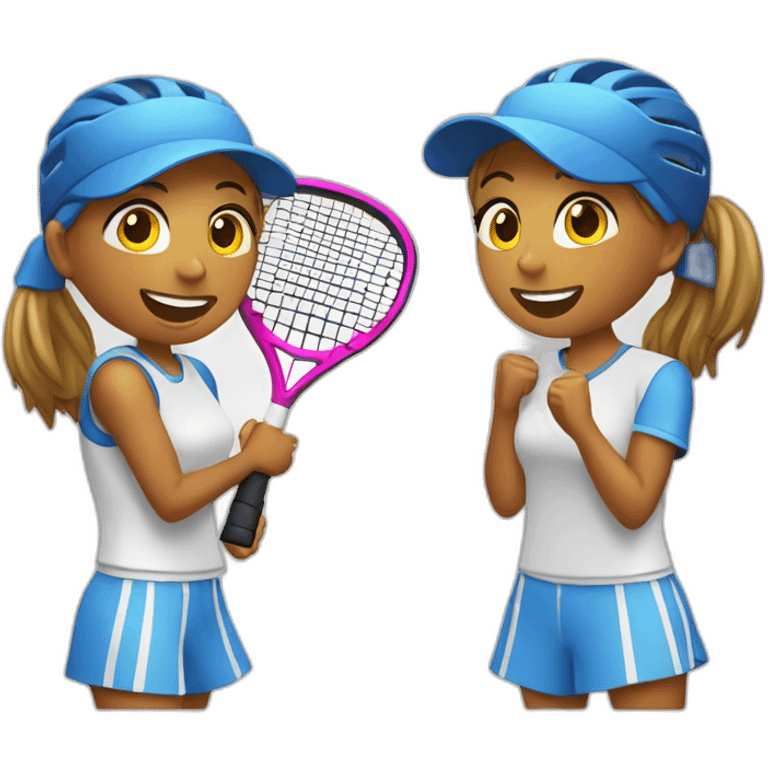 2 girls playing padel emoji