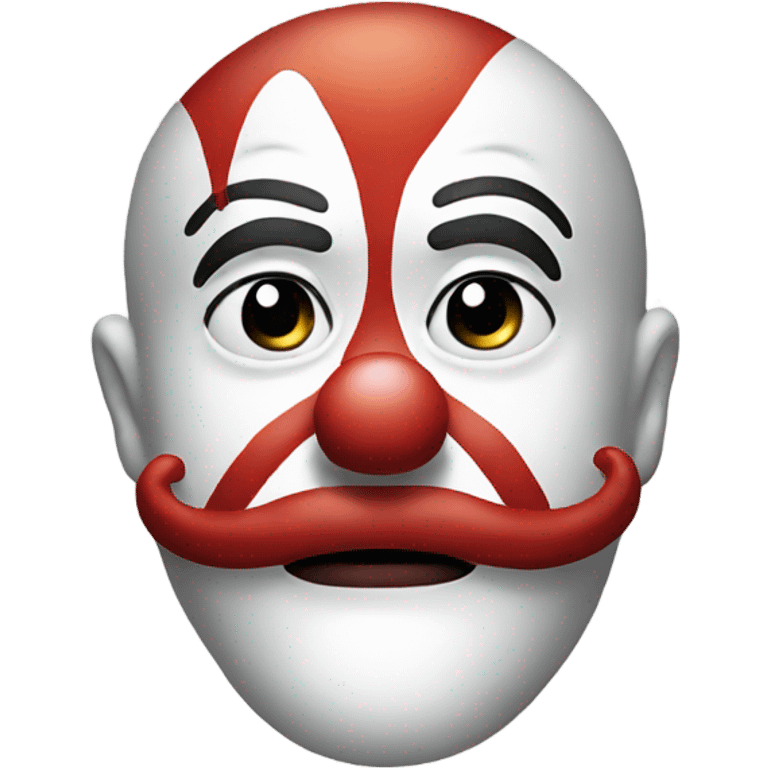 clown sad emoji, minimalistic  emoji