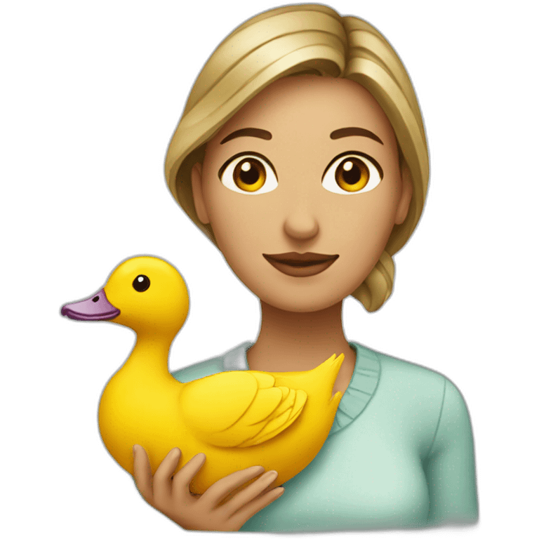 Lady with a duck emoji