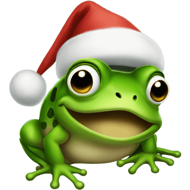 Frog Santa emoji