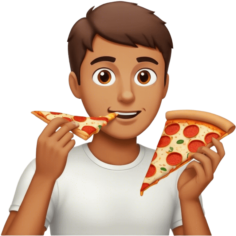 Cool guy eating pizza emoji