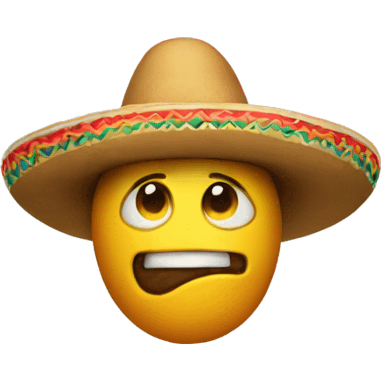 A bean with a sombrero on  emoji