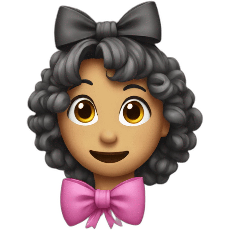 Emoji with bow emoji