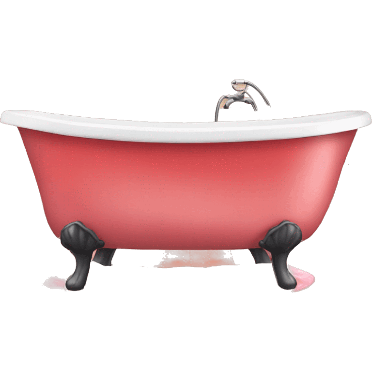 bath with red water emoji