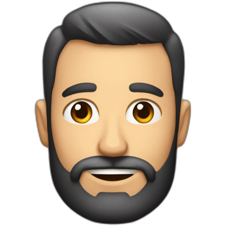 Hombre calvo con barba de 3 días con botella de cerveza emoji