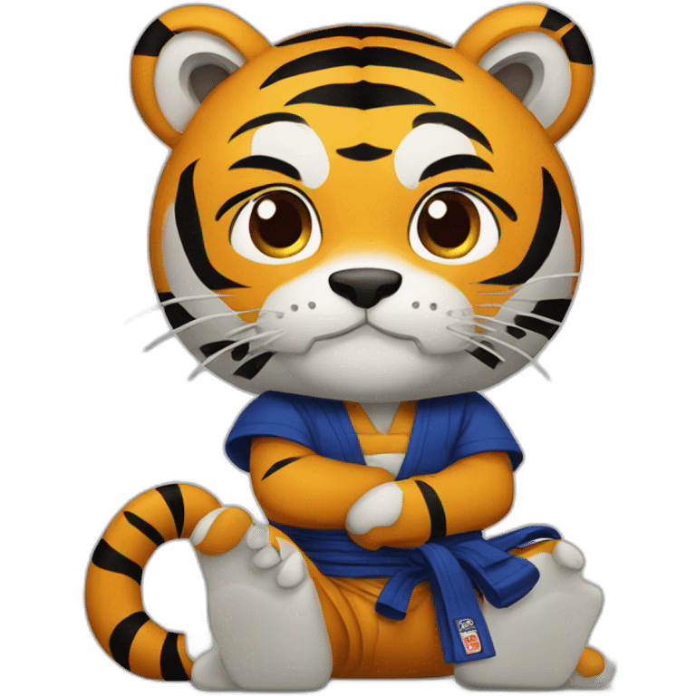 BJJ seated guard  Tiger  emoji