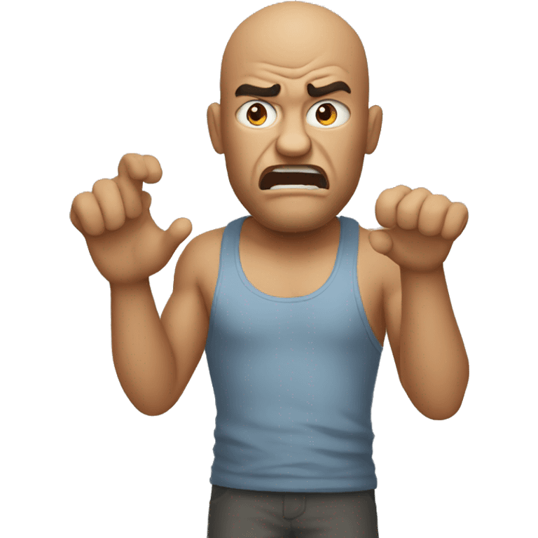 Angry man with one hand  emoji