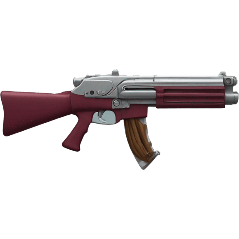 cool detailed burgundy longer gun emoji