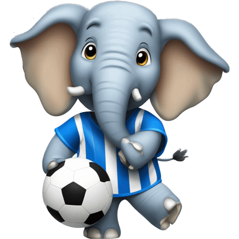 Elephant playing football for Sheffield Wednesday  emoji