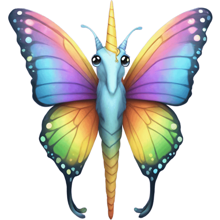 Rainbow butterfly unicorn emoji