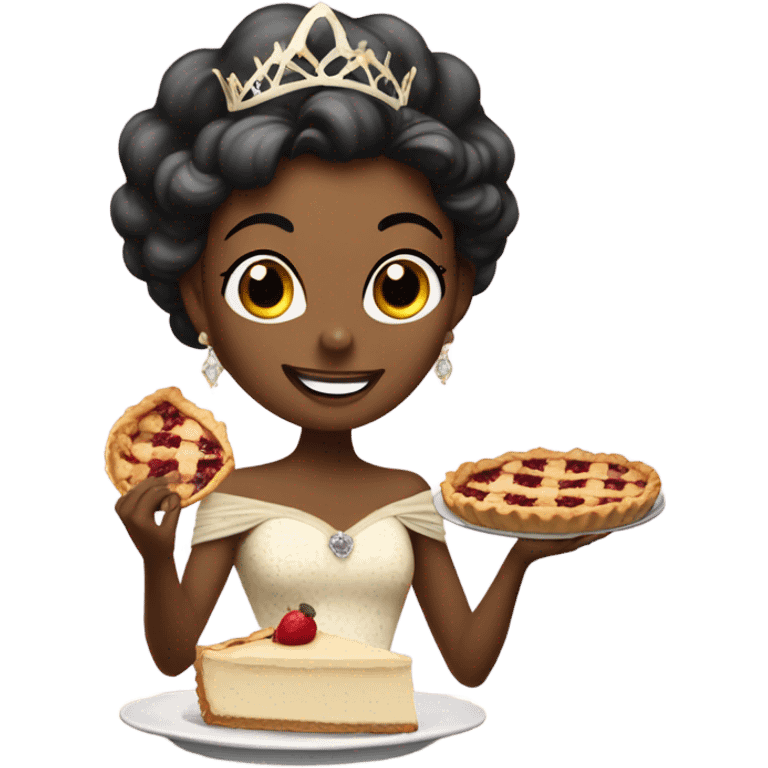 Princess eating a pie emoji