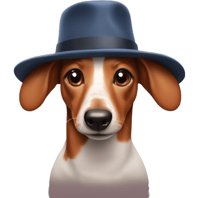 Sausage dog with a hat on  emoji