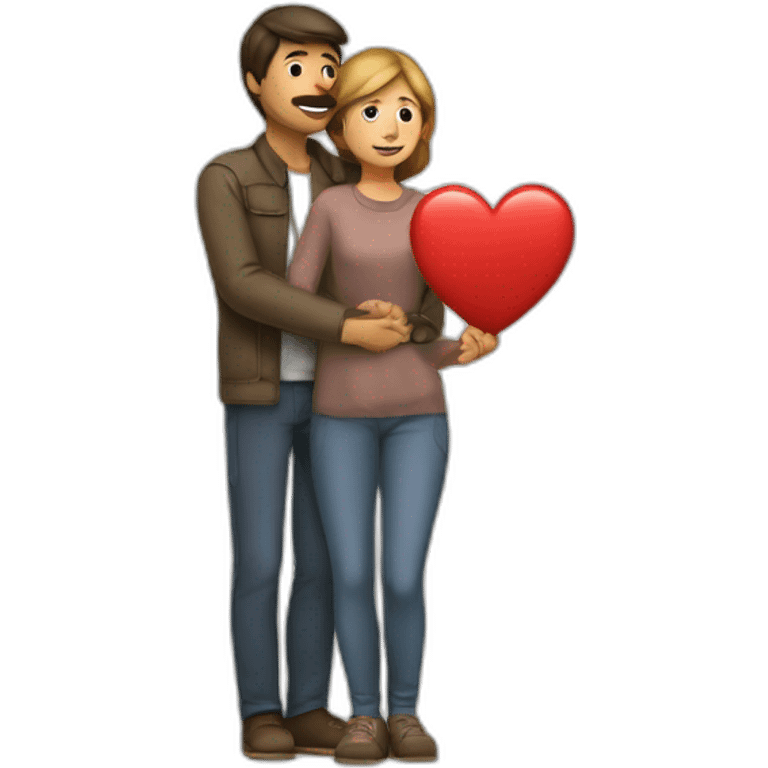 Un homme et une femme qui fant L'Amour emoji