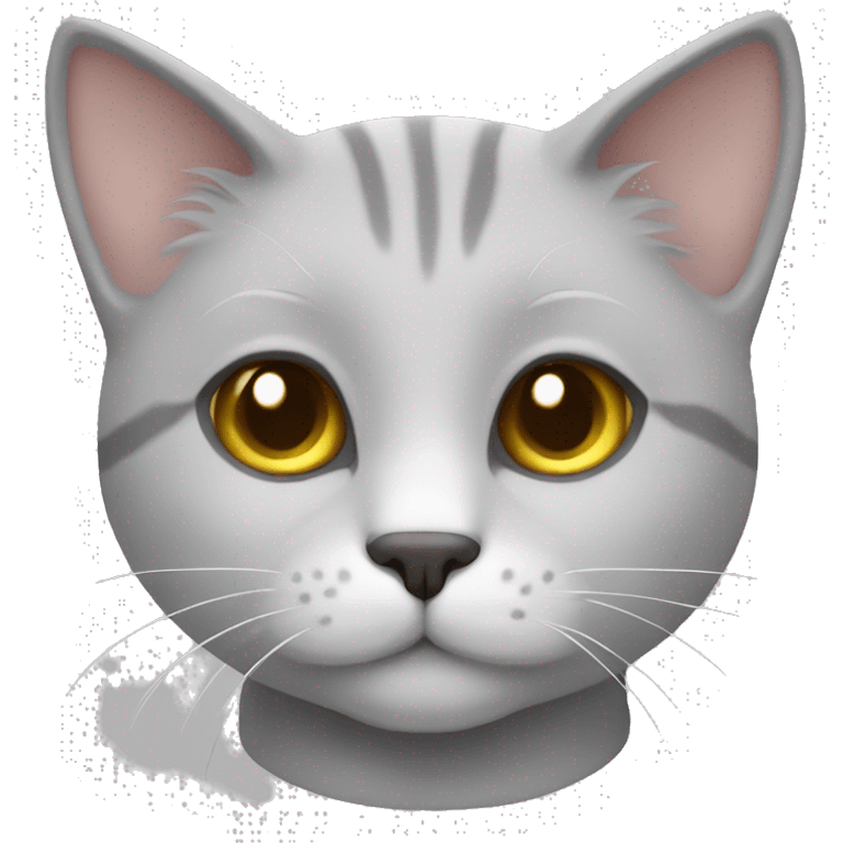 lovely light grey cat emoji