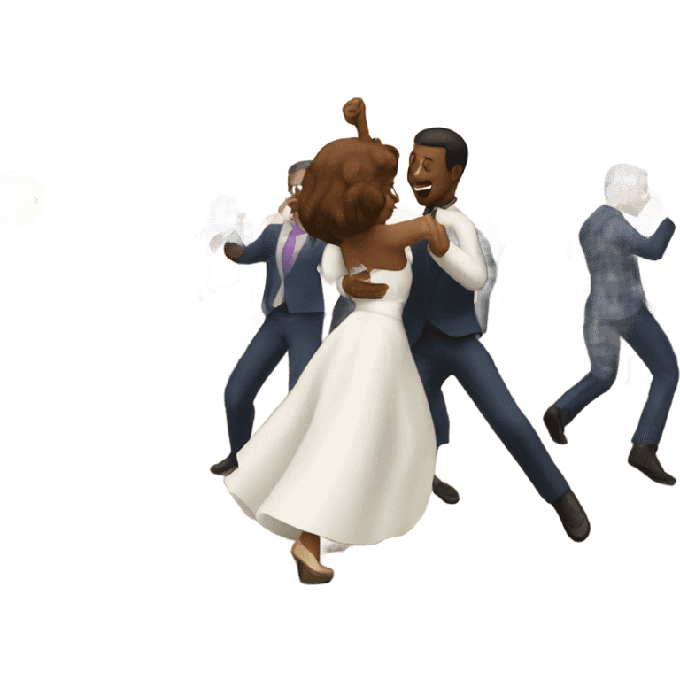 People dancing inside a marquee party tent at a wedding emoji