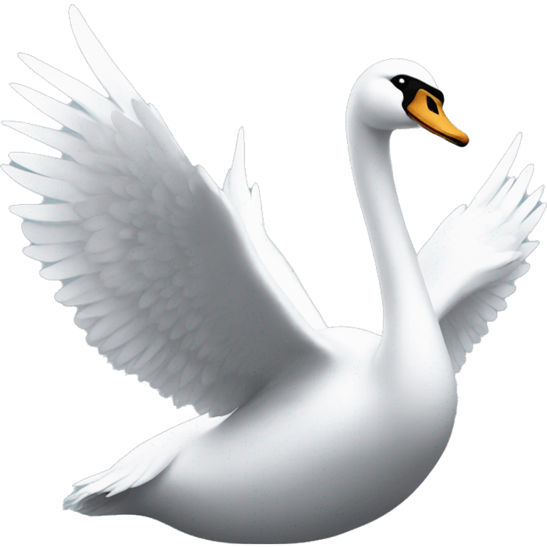 swan with big wings emoji