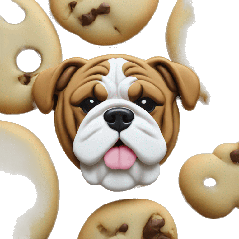 English bulldog cookies emoji