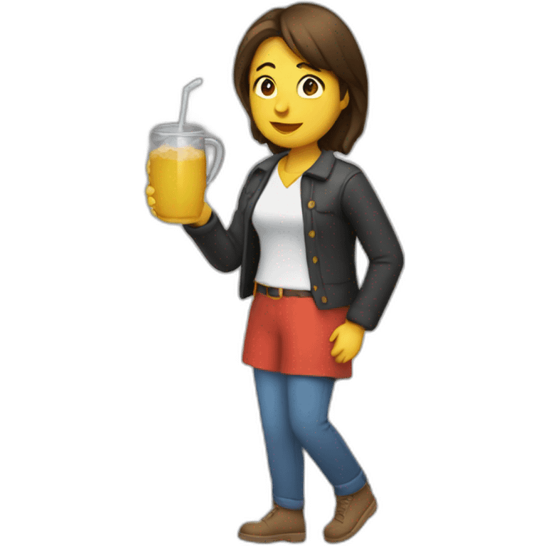 Mujer Tomando mate emoji