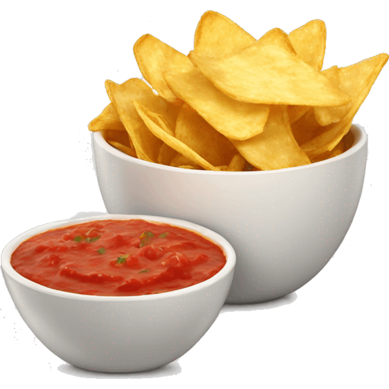 Chips with a bowl of salsa emoji